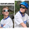image:imageDUCO Kids Youth Baseball Sunglasses for Boys Girls Age 816 Polarized UV400 Protection Sports Cycling Glasses DK268Black Frame Yellow Temple Mirror Lens