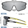 image:imageDUCO Kids Youth Baseball Sunglasses for Boys Girls Age 816 Polarized UV400 Protection Sports Cycling Glasses DK268Black Frame Yellow Temple Mirror Lens