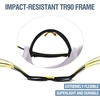 image:imageDUCO Kids Youth Baseball Sunglasses for Boys Girls Age 816 Polarized UV400 Protection Sports Cycling Glasses DK268Black Frame Yellow Temple Mirror Lens