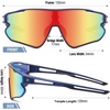 image:imageDUCO Kids Youth Baseball Sunglasses for Boys Girls Age 816 Polarized UV400 Protection Sports Cycling Glasses DK268Blue Frame Black Temple Revo Orange Lens