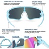 image:imageDUCO Kids Youth Baseball Sunglasses for Boys Girls Age 816 Polarized UV400 Protection Sports Cycling Glasses DK268Bright Light Blue Frame Red White Rveo Pink Lens