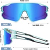 image:imageDUCO Kids Youth Baseball Sunglasses for Boys Girls Age 816 Polarized UV400 Protection Sports Cycling Glasses DK268Clear Blue Frame Black Temple Revo Blue Lens
