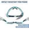 image:imageDUCO Kids Youth Baseball Sunglasses for Boys Girls Age 816 Polarized UV400 Protection Sports Cycling Glasses DK268Clear Blue Frame Black Temple Revo Blue Lens