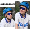 image:imageDUCO Kids Youth Baseball Sunglasses for Boys Girls Age 816 Polarized UV400 Protection Sports Cycling Glasses DK268Clear Frame Black Temple Revo Blue Lens