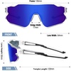 image:imageDUCO Kids Youth Baseball Sunglasses for Boys Girls Age 816 Polarized UV400 Protection Sports Cycling Glasses DK268Clear Frame Black Temple Revo Blue Lens