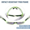 image:imageDUCO Kids Youth Baseball Sunglasses for Boys Girls Age 816 Polarized UV400 Protection Sports Cycling Glasses DK268Clear Green Frame Revo Orange Lens