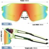 image:imageDUCO Kids Youth Baseball Sunglasses for Boys Girls Age 816 Polarized UV400 Protection Sports Cycling Glasses DK268Clear Green Frame Revo Orange Lens