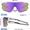 image:imageDUCO Kids Youth Baseball Sunglasses for Boys Girls Age 816 Polarized UV400 Protection Sports Cycling Glasses DK268Clear Purple Frame Black Temple Purle Lens