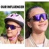 image:imageDUCO Kids Youth Baseball Sunglasses for Boys Girls Age 816 Polarized UV400 Protection Sports Cycling Glasses DK268Clear Purple Frame Black Temple Purle Lens