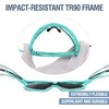 image:imageDUCO Kids Youth Baseball Sunglasses for Boys Girls Age 816 Polarized UV400 Protection Sports Cycling Glasses DK268Cyan Painting Frame Revo Blue Lens