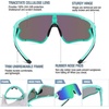 image:imageDUCO Kids Youth Baseball Sunglasses for Boys Girls Age 816 Polarized UV400 Protection Sports Cycling Glasses DK268Cyan Painting Frame Revo Blue Lens