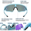 image:imageDUCO Kids Youth Baseball Sunglasses for Boys Girls Age 816 Polarized UV400 Protection Sports Cycling Glasses DK268Light Blue Frame Red White Dot Black Temple Revo Purple Lens