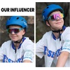image:imageDUCO Kids Youth Baseball Sunglasses for Boys Girls Age 816 Polarized UV400 Protection Sports Cycling Glasses DK268Light Blue Purple Dot Frame Purple Lens