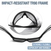 image:imageDUCO Kids Youth Baseball Sunglasses for Boys Girls Age 816 Polarized UV400 Protection Sports Cycling Glasses DK268Matte Black Frame Black Temple Grey Lens