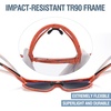image:imageDUCO Kids Youth Baseball Sunglasses for Boys Girls Age 816 Polarized UV400 Protection Sports Cycling Glasses DK268Orange Frame Black Temple Revo Orange Lens