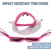 image:imageDUCO Kids Youth Baseball Sunglasses for Boys Girls Age 816 Polarized UV400 Protection Sports Cycling Glasses DK268Rose Painting Frame Revo Colorful Lens