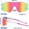 image:imageDUCO Kids Youth Baseball Sunglasses for Boys Girls Age 816 Polarized UV400 Protection Sports Cycling Glasses DK268White Frame Pink Temple Revo Orange Lens