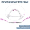 image:imageDUCO Kids Youth Baseball Sunglasses for Boys Girls Age 816 Polarized UV400 Protection Sports Cycling Glasses DK268White Frame Pink Temple Revo Orange Lens