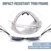 image:imageDUCO Kids Youth Baseball Sunglasses for Boys Girls Age 816 Polarized UV400 Protection Sports Cycling Glasses DK268White Frame Red Blue Dot Black Temple Revo Colorful Lens