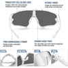 image:imageDUCO Kids Youth Baseball Sunglasses for Boys Girls Age 816 Polarized UV400 Protection Sports Cycling Glasses DK268White Frame Red Blue Revo Silver Lens