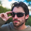 image:imageDUCO Mens Sports Polarized Sunglasses UV Protection Sunglasses for Men 8177sA Black Frame Gray Lens