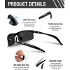image:imageDUCO Mens Sports Polarized Sunglasses UV Protection Sunglasses for Men 8177sA Black Frame Gray Lens