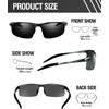 image:imageDUCO Mens Sports Polarized Sunglasses UV Protection Sunglasses for Men 8177sA Gunmetal Frame Gray Lens