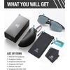 image:imageDUCO Mens Sports Polarized Sunglasses UV Protection Sunglasses for Men 8177sBlack Frame Green Lens