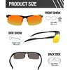 image:imageDUCO Mens Sports Polarized Sunglasses UV Protection Sunglasses for Men 8177sBlack Frame Orange Lens