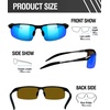 image:imageDUCO Mens Sports Polarized Sunglasses UV Protection Sunglasses for Men 8177sBlack Frame Revo Blue Lens