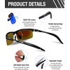 image:imageDUCO Mens Sports Polarized Sunglasses UV Protection Sunglasses for Men 8177sBlack Frame Revo Blue Lens