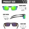 image:imageDUCO Mens Sports Polarized Sunglasses UV Protection Sunglasses for Men 8177sBlack Frame Revo Green Lens