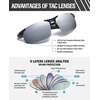 image:imageDUCO Mens Sports Polarized Sunglasses UV Protection Sunglasses for Men 8177sBlack Frame Revo Silver Lens