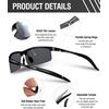 image:imageDUCO Mens Sports Polarized Sunglasses UV Protection Sunglasses for Men 8177sBlack Frame Revo Silver Lens