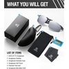 image:imageDUCO Mens Sports Polarized Sunglasses UV Protection Sunglasses for Men 8177sBlack Frame Revo Silver Lens