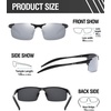 image:imageDUCO Mens Sports Polarized Sunglasses UV Protection Sunglasses for Men 8177sBlack Frame Revo Silver Lens