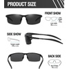 image:imageDUCO Mens Sports Polarized Sunglasses UV Protection Sunglasses for Men 8177sBlack Frame White Dot Gray Lens