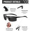 image:imageDUCO Mens Sports Polarized Sunglasses UV Protection Sunglasses for Men 8177sBlack Frame White Dot Gray Lens