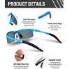 image:imageDUCO Mens Sports Polarized Sunglasses UV Protection Sunglasses for Men 8177sBlue Frame Gray Lens