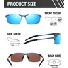 image:imageDUCO Mens Sports Polarized Sunglasses UV Protection Sunglasses for Men 8177sBlue Frame Revo Blue Lens