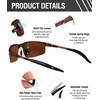 image:imageDUCO Mens Sports Polarized Sunglasses UV Protection Sunglasses for Men 8177sBrown Frame Brown Lens