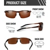 image:imageDUCO Mens Sports Polarized Sunglasses UV Protection Sunglasses for Men 8177sBrown Frame Brown Lens