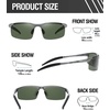 image:imageDUCO Mens Sports Polarized Sunglasses UV Protection Sunglasses for Men 8177sGunmetal Frame Dark Green Lens