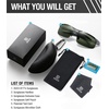 image:imageDUCO Mens Sports Polarized Sunglasses UV Protection Sunglasses for Men 8177sGunmetal Frame Dark Green Lens