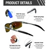 image:imageDUCO Mens Sports Polarized Sunglasses UV Protection Sunglasses for Men 8177sGunmetal Frame Revo Blue Lens