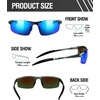 image:imageDUCO Mens Sports Polarized Sunglasses UV Protection Sunglasses for Men 8177sGunmetal Frame Revo Blue Lens