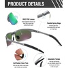 image:imageDUCO Mens Sports Polarized Sunglasses UV Protection Sunglasses for Men 8177sGunmetal Frame Revo Green Lens