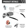 image:imageDUCO Mens Sports Polarized Sunglasses UV Protection Sunglasses for Men 8177sSilver Frame Revo Mirror Lens