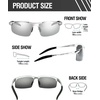 image:imageDUCO Mens Sports Polarized Sunglasses UV Protection Sunglasses for Men 8177sSilver Frame Revo Mirror Lens