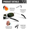 image:imageDUCO Mens Sports Polarized Sunglasses UV Protection Sunglasses for Men 8177sSilver Frame Revo Orange Lens